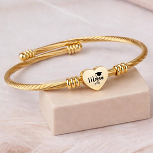Personalized Graduation Cuff Bracelet, Class of 2026
