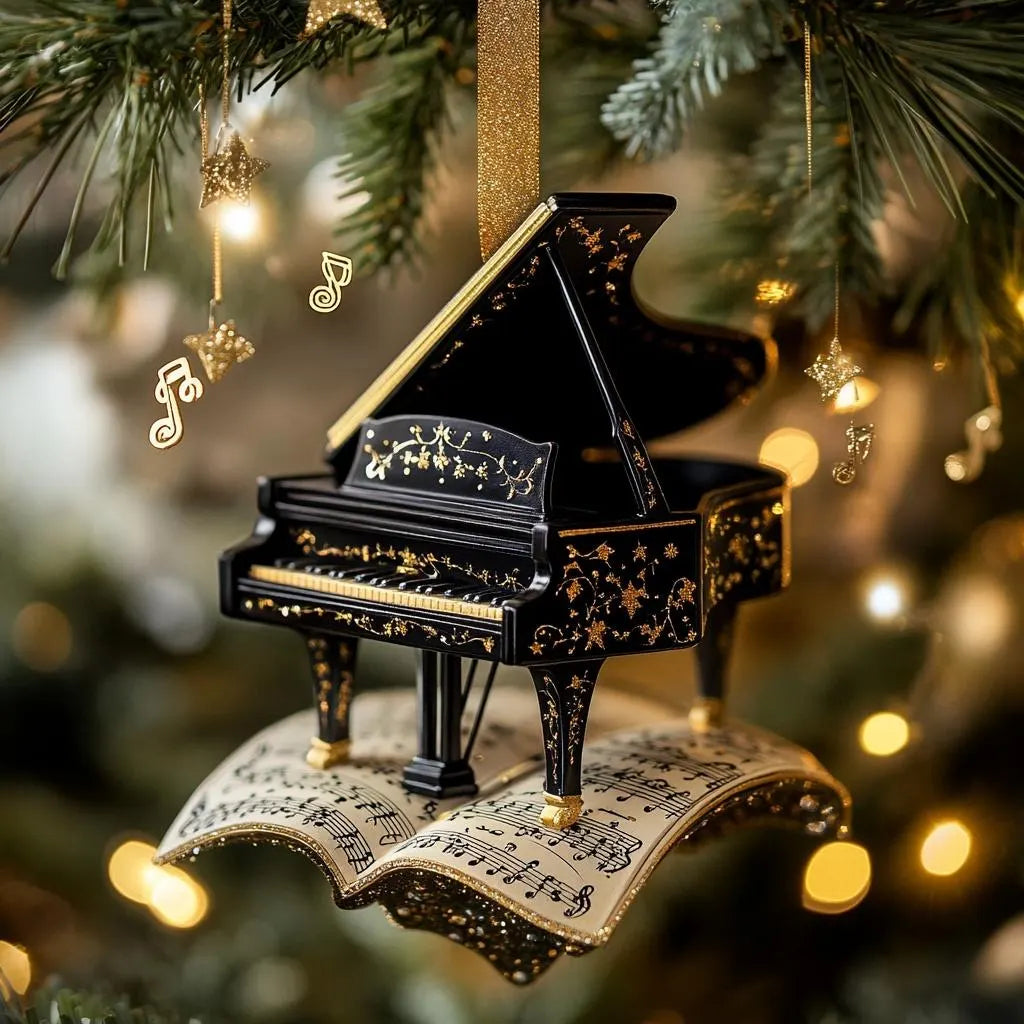 Piano Christmas Ornament - Gift For Pianist