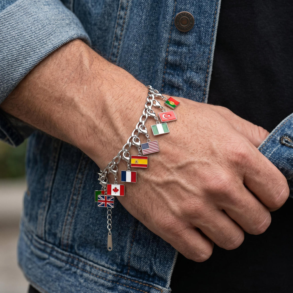 Personalized Country Flag Bracelet - 2026 World Soccer Gift