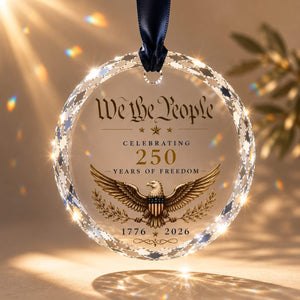 Patriotic Freedom Keepsake - We The People Ornament - America 250 Heritage Christmas Gift 1776