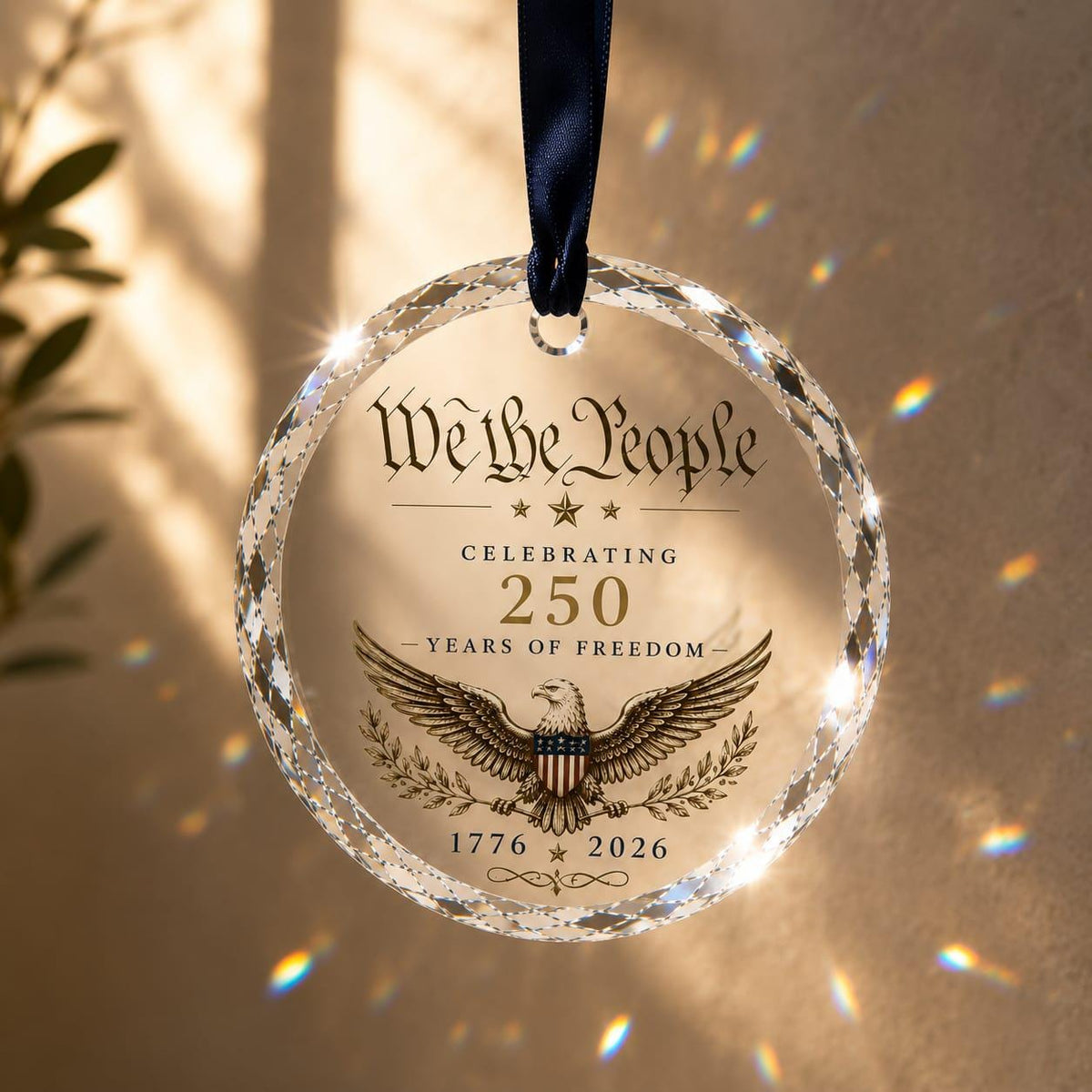 Patriotic Freedom Keepsake - We The People Ornament - America 250 Heritage Christmas Gift 1776