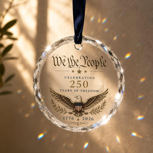 Patriotic Freedom Keepsake - We The People Ornament - America 250 Heritage Christmas Gift 1776