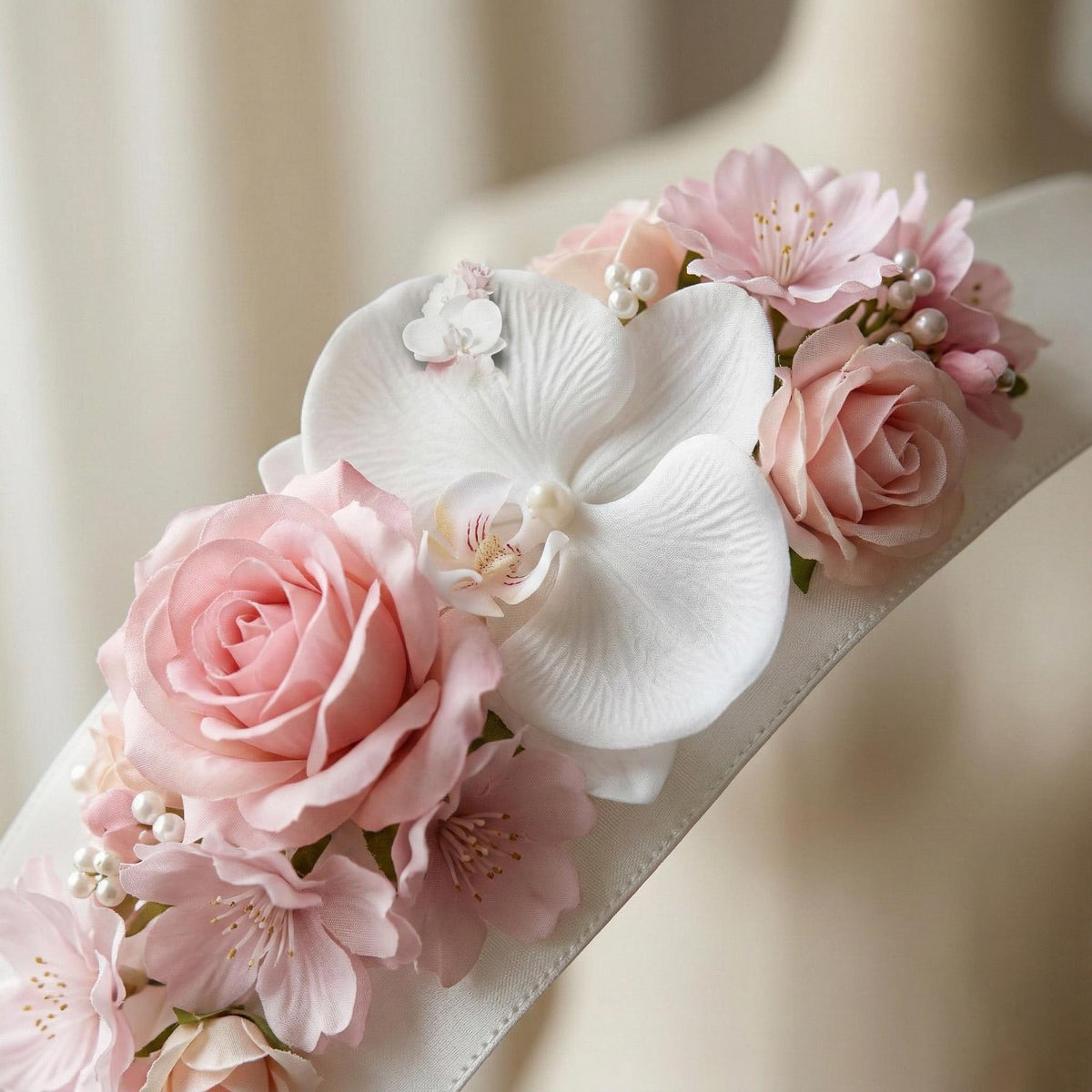 Personalized Layered Flower Floral Graduation Stole, Handmade Grad Sash 2026