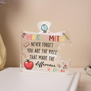 Thank You Teachers - Personalized Acrylic Plaque - Teacher Appreciation Gift