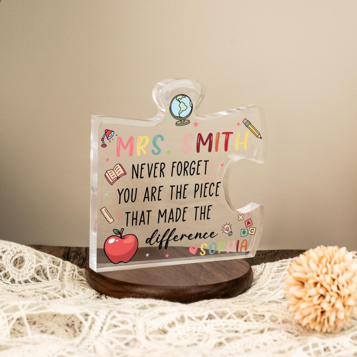 Thank You Teachers - Personalized Acrylic Plaque - Teacher Appreciation Gift