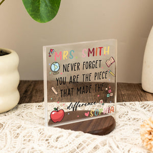 Thank You Teachers - Personalized Acrylic Plaque - Teacher Appreciation Gift