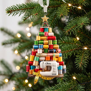 Personalized Sewing Thread  Acrylic Ornament