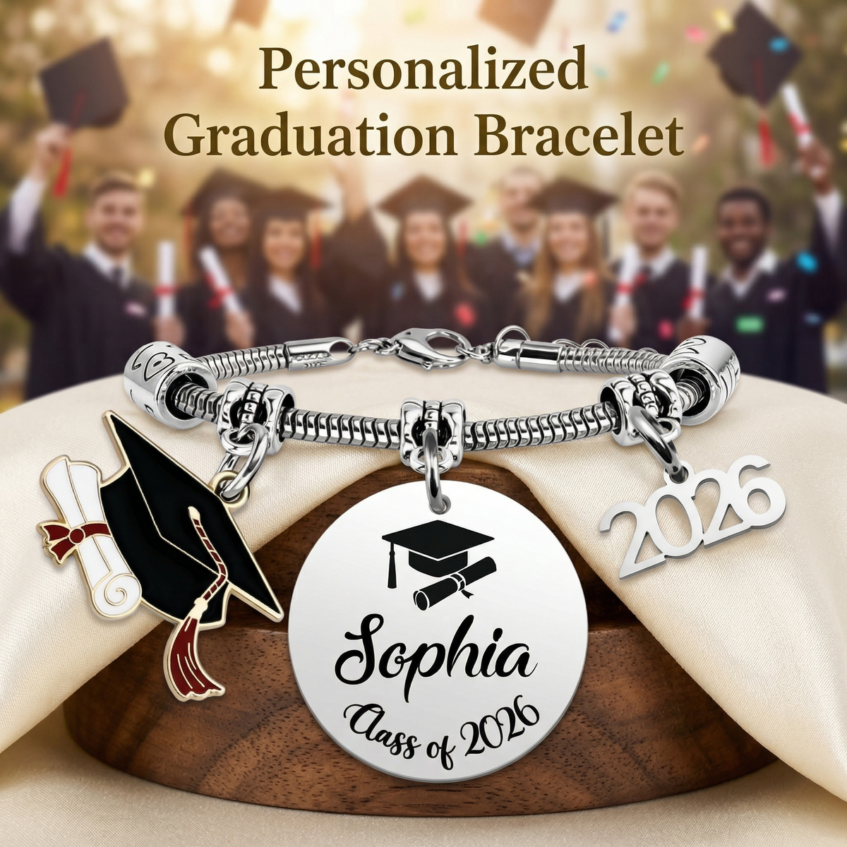 Personalized 2026 Graduation Bracelet - Graduation Gift For Graduates