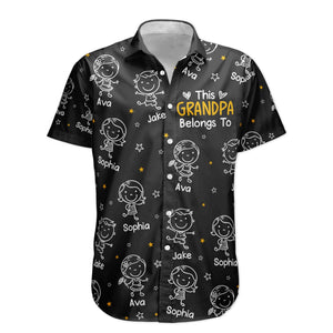 This Grandpa Belongs To Doodle - Personalized Hawaiian Shirt