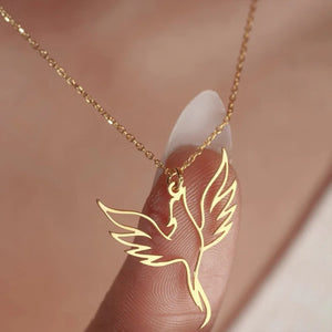 Tough As F*ck Fire Bird Phoenix Necklace