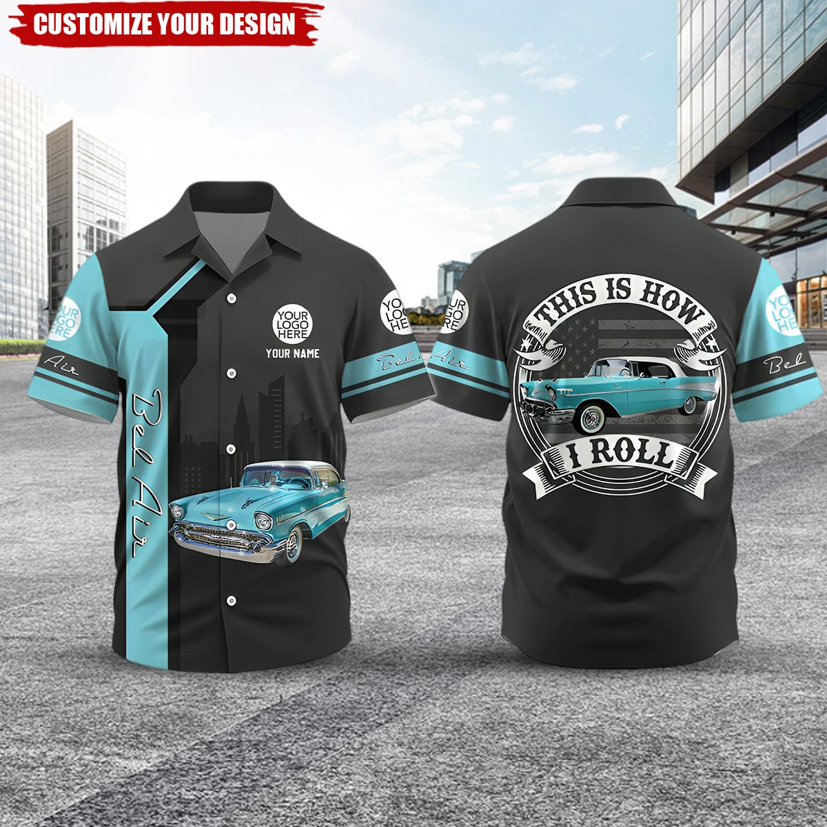 This Is How I Roll - Custom Photo Classic Car Shirt - Personalized Name Car Shirt