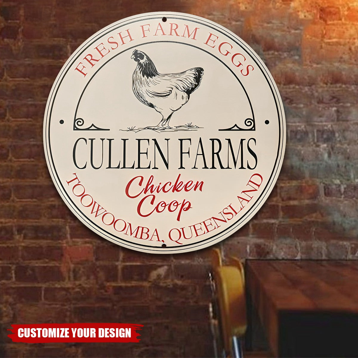 Personalized Rural Charm Wooden Chicken Coop Sign with Text Farm Decor Housewarming Gift for Chicken Enthusiasts