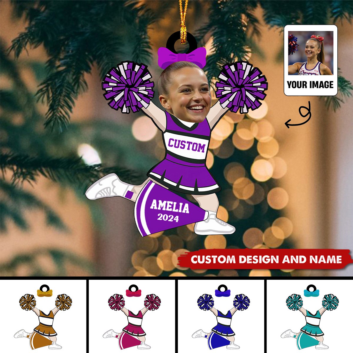 2024 New Release Personalized Cheerleading Christmas Ornaments -Gifts For Cheerleader