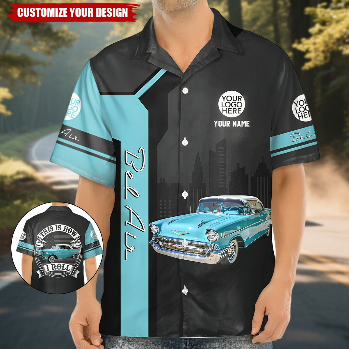 This Is How I Roll - Custom Photo Classic Car Shirt - Personalized Name Car Shirt