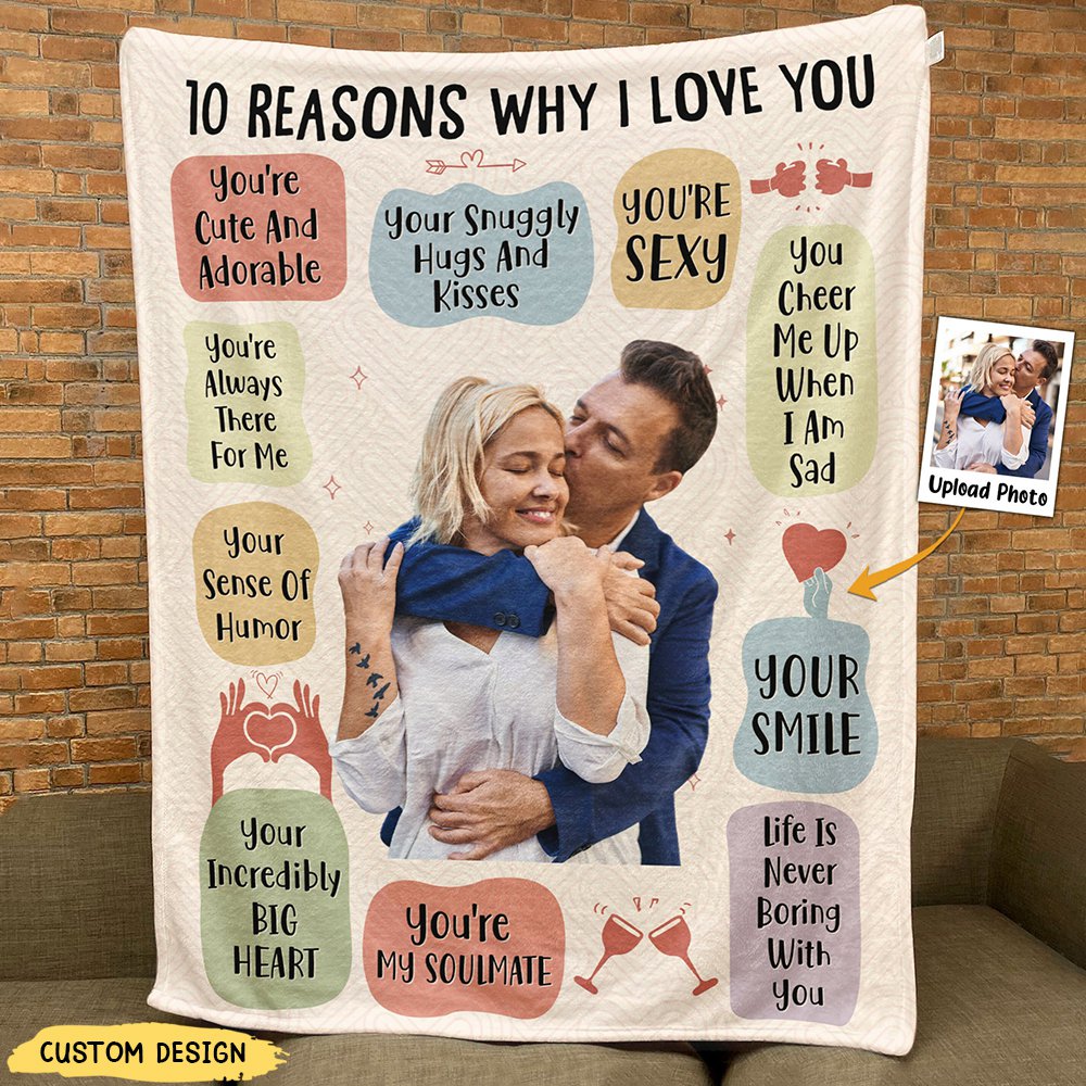 10 Reasons Why I Love You - Personalized Photo Blanket