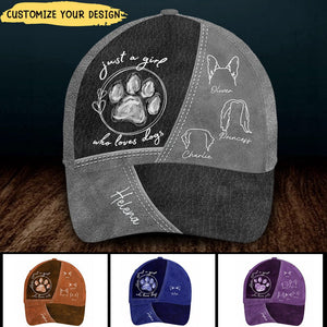 Just A Girl Who Loves Pets - Dog & Cat Personalized Custom Hat, All Over Print Classic Cap - Gift For Pet Owners, Pet Lovers