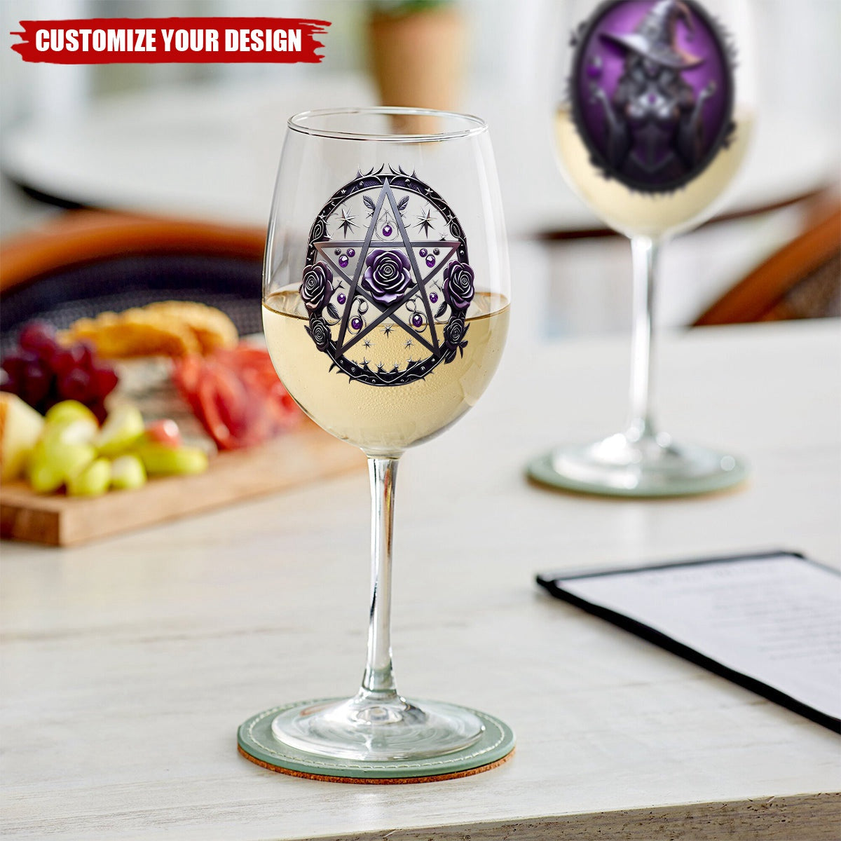 Drink Up Witches - Personalized Witch Wine Glass With Long Stem