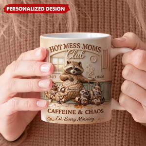 Personalized Hot Mess Moms Club Mug-Mother's Day Gift for Wife