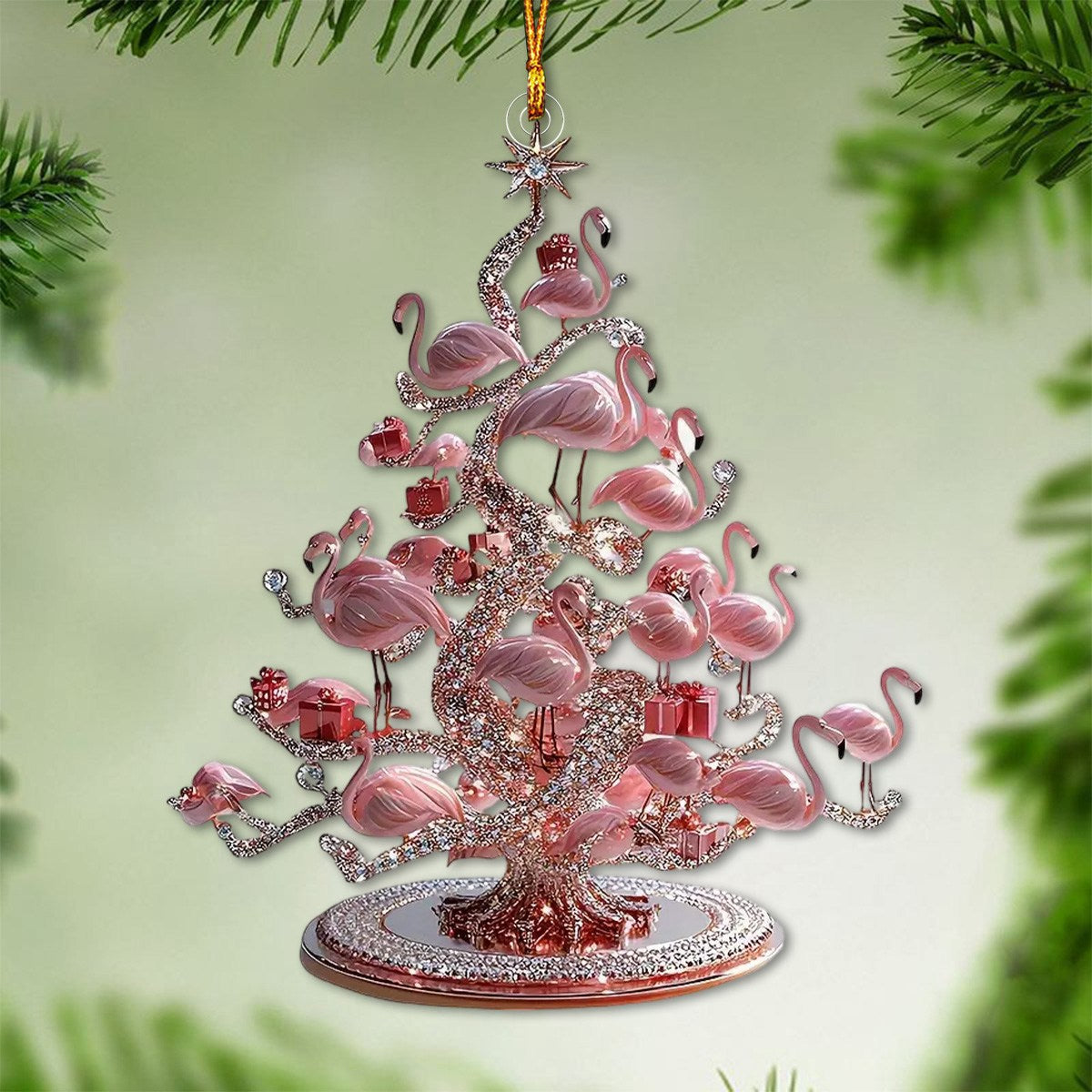 Flamingo Christmas Tree Ornament-2025 New Release