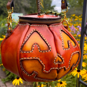 The Great Purely handmade leather Pumpkin Bag