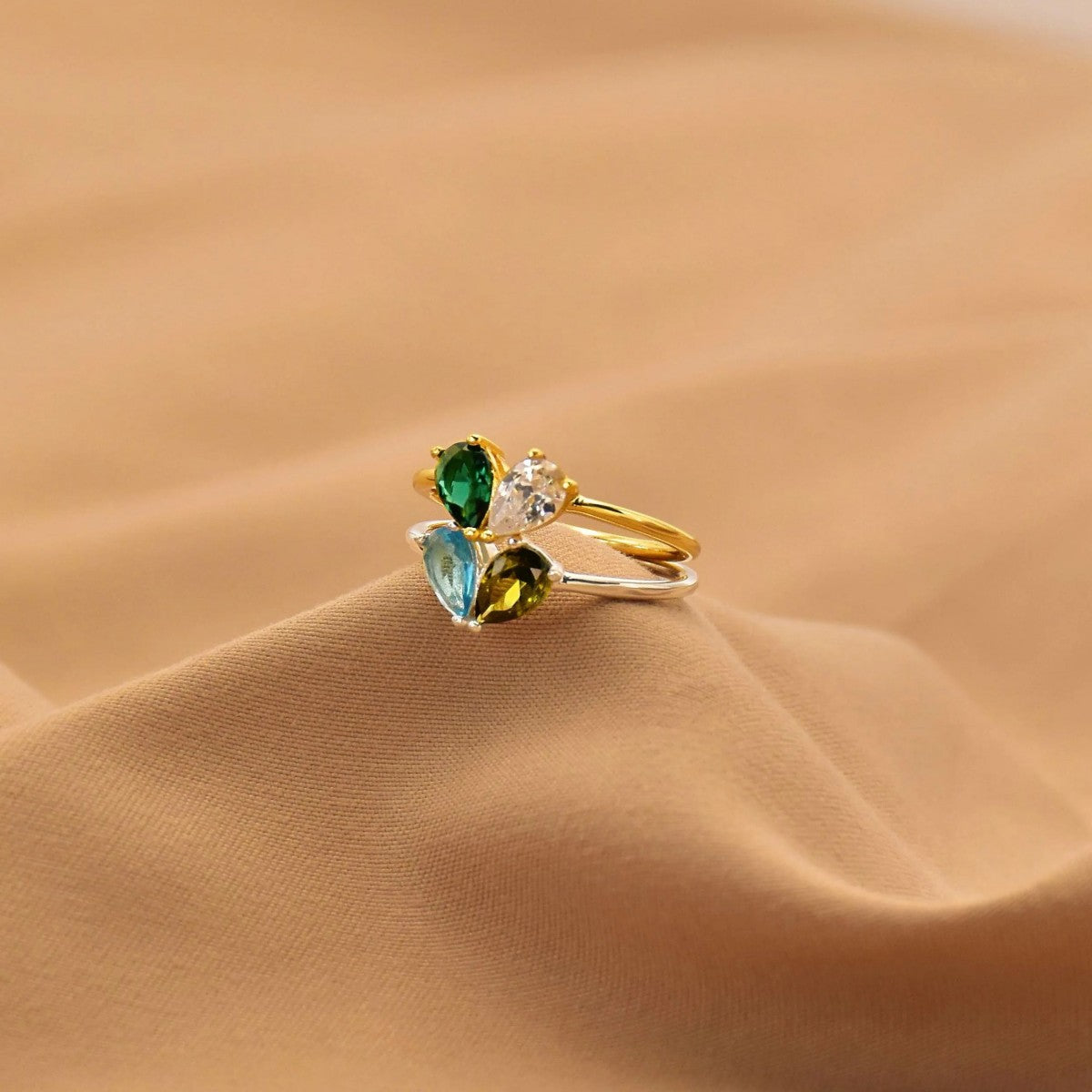 For Love - Custom Heart Birthstone Ring