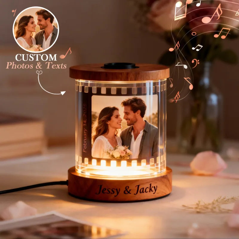 Personalized Music Film Night Light - Gift For Couples