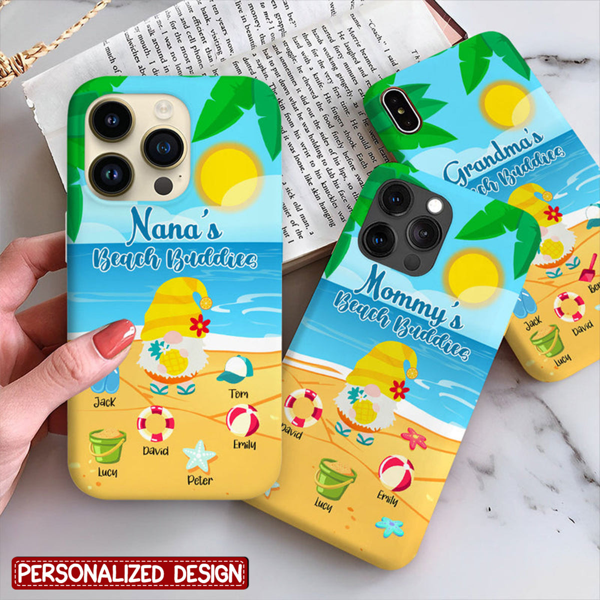 Grandma's Beach Buddies Summer Dwarf  Personalized Phone case