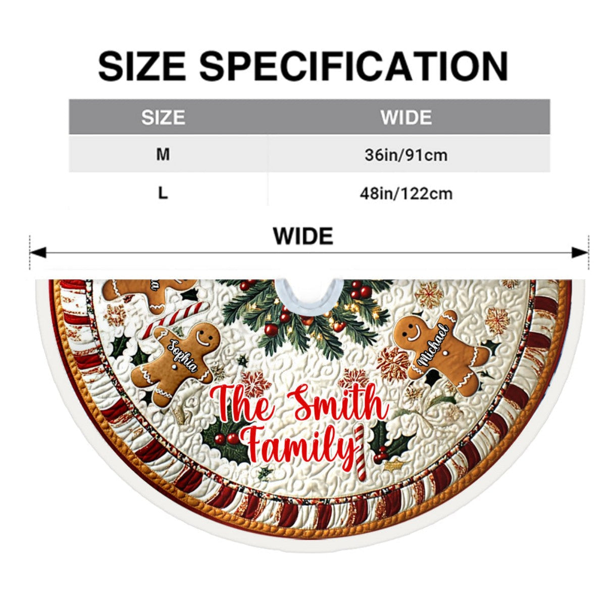The Gingerbread Crew - Personalized Family Tree Skirt