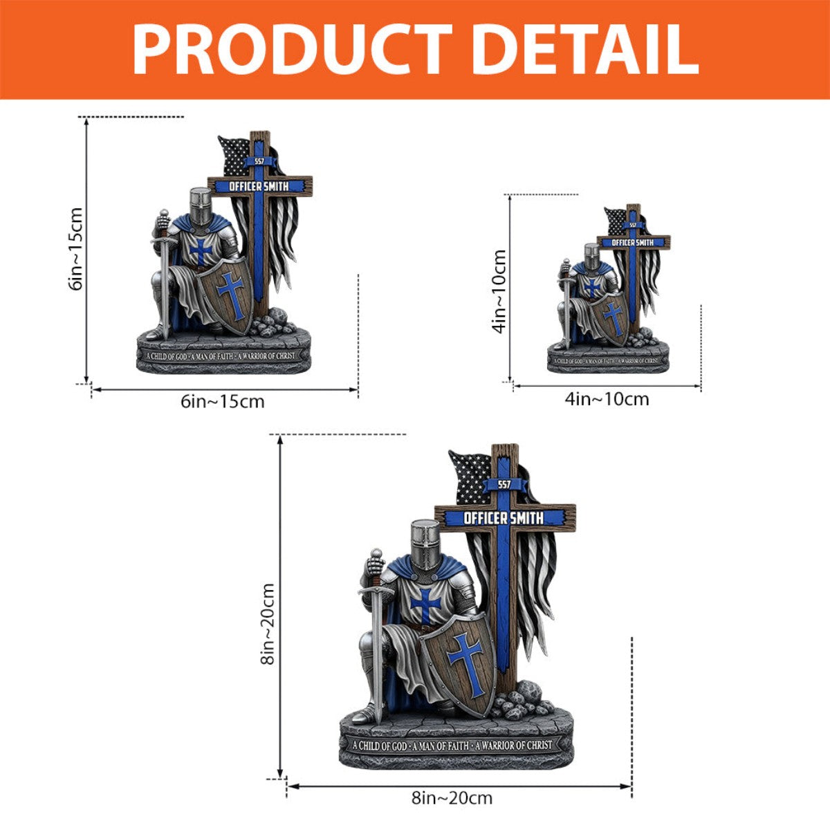 Man Of God - Personalized Police Officer Custom Shaped Acrylic Plaque