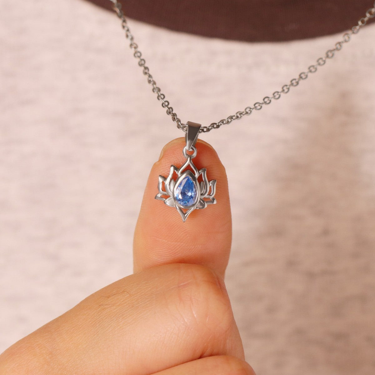 Crystal Lotus Necklace