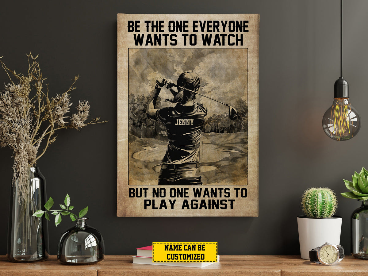 Personalized Golf Player Poster - Gift For Golf Lovers