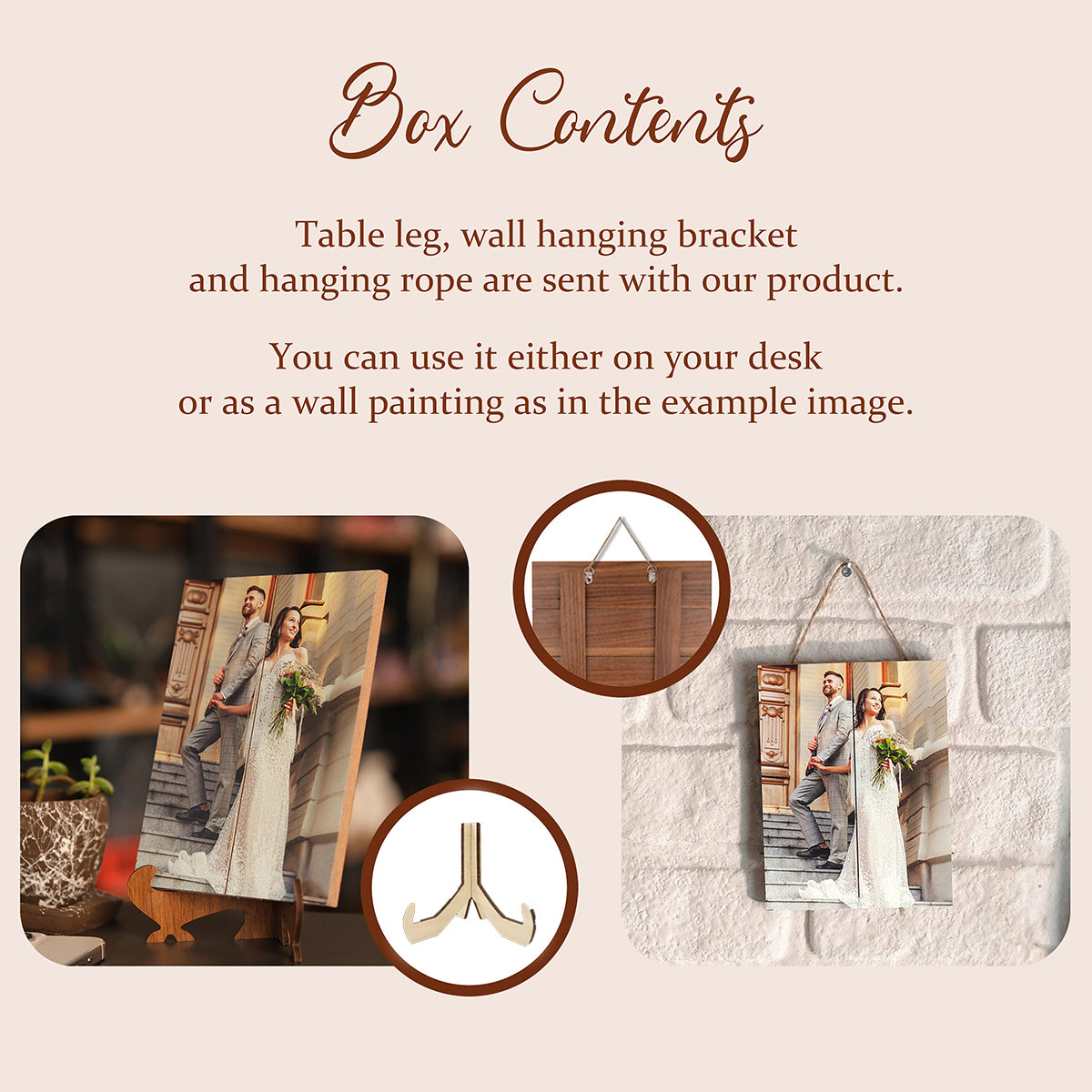 Personalized Couple Photo Wood Decor - Unique Gift For Wife,Husband,Anniversary