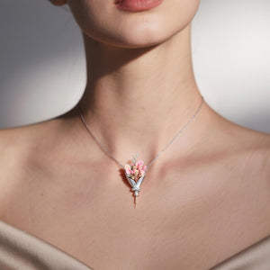 Floral Necklace - Gift For Mom Grandma Wife