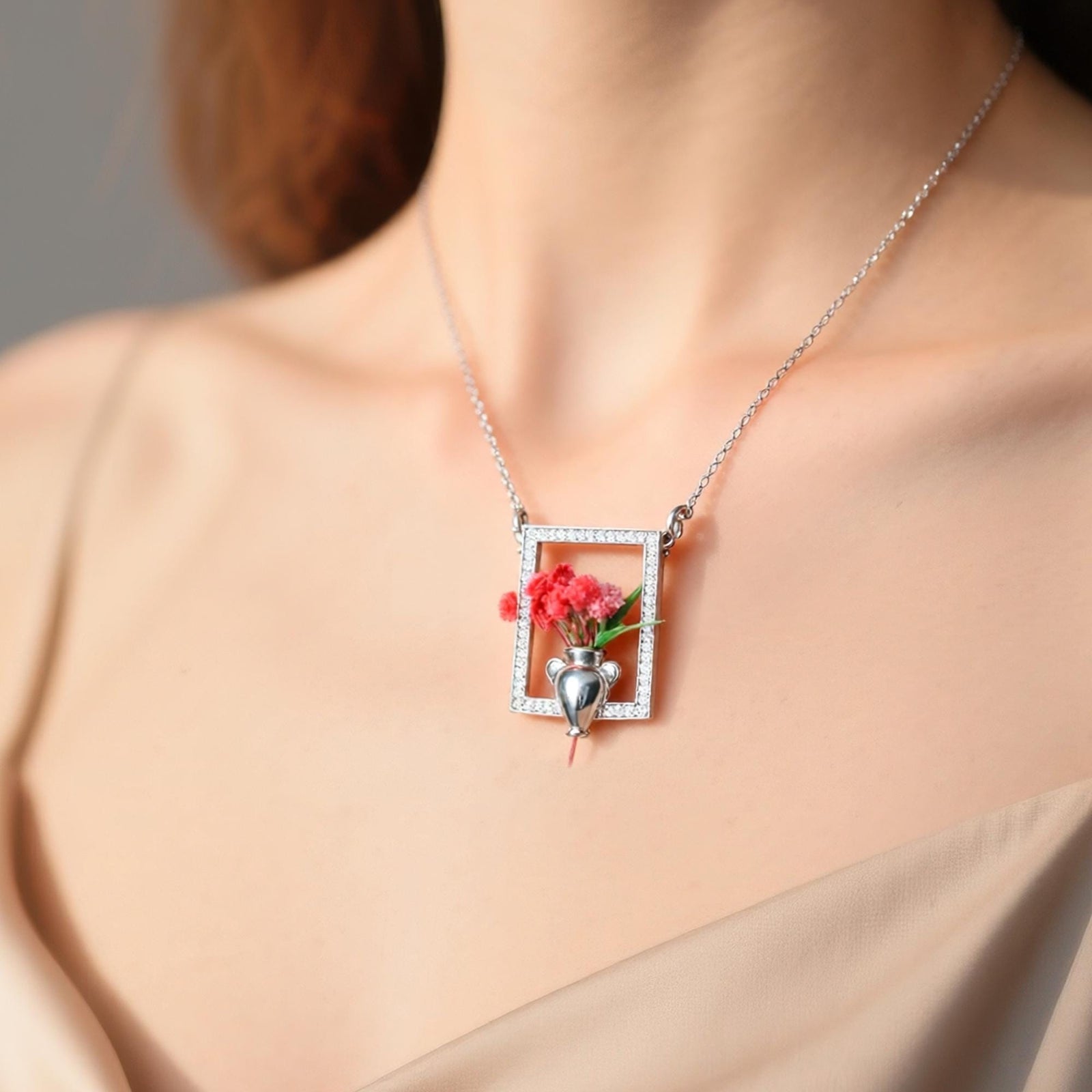 Floral Necklace - Gift For Mom Grandma Wife