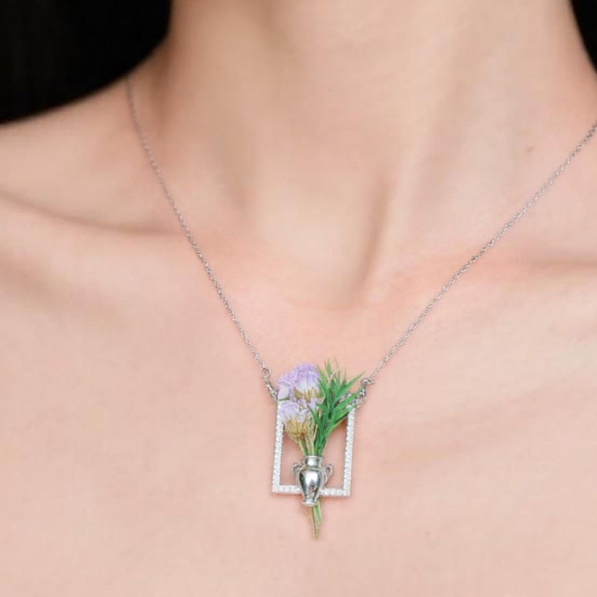 Floral Necklace - Gift For Mom Grandma Wife