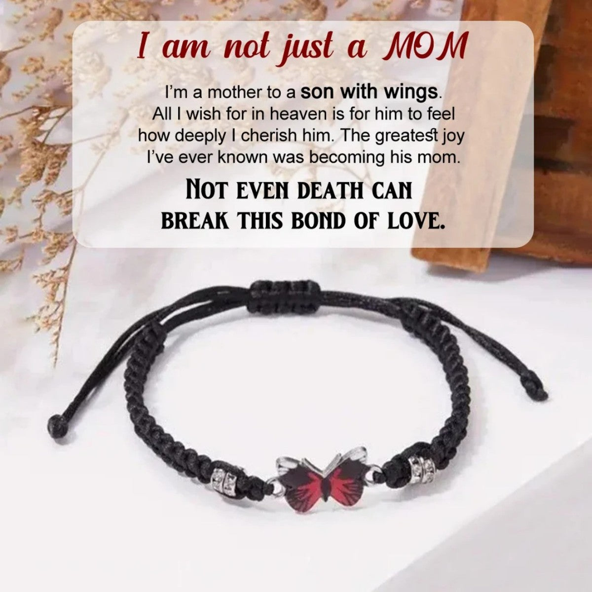 I am a mother to a son with wings-Butterfly Bracelet