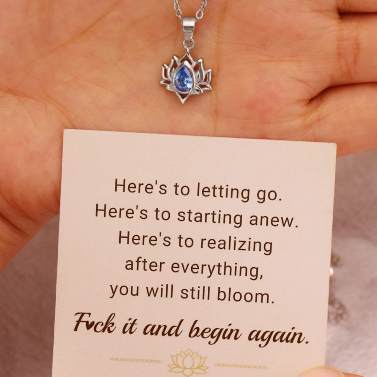 Crystal Lotus Necklace