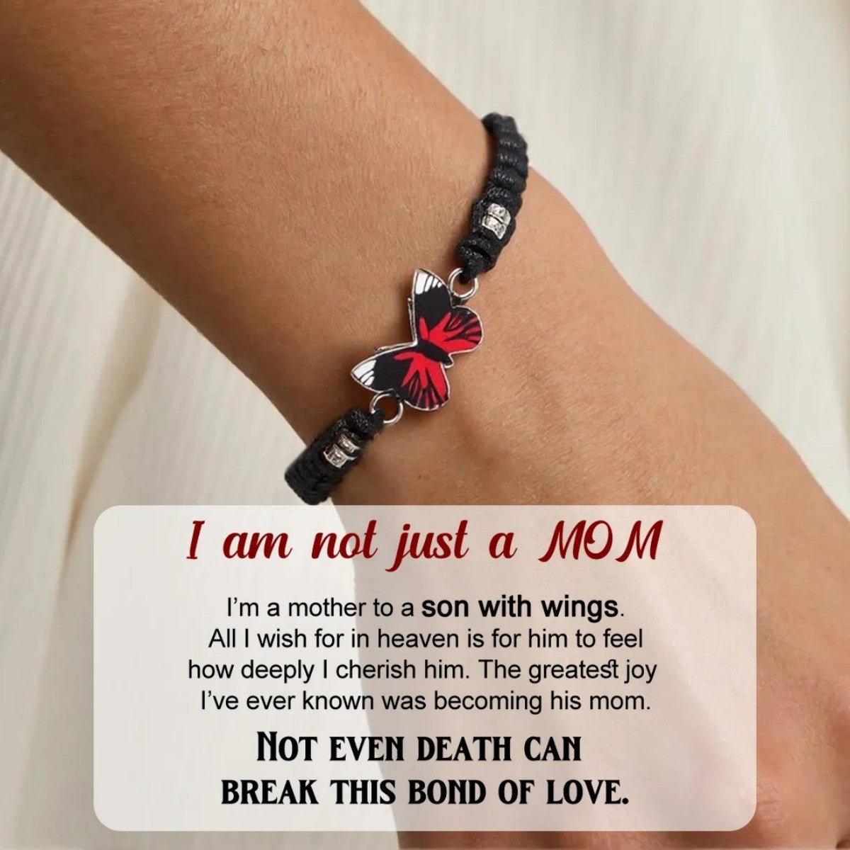 I am a mother to a son with wings-Butterfly Bracelet