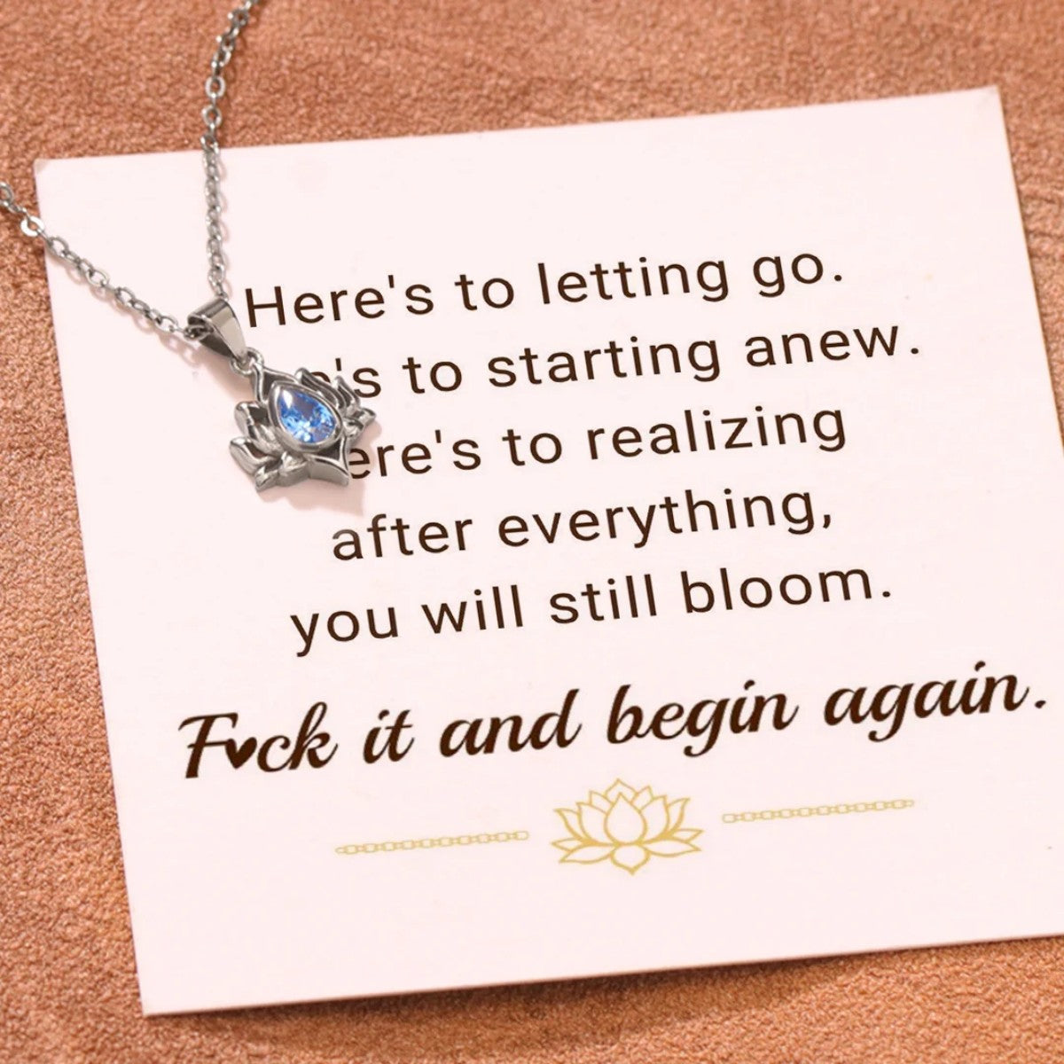 Crystal Lotus Necklace