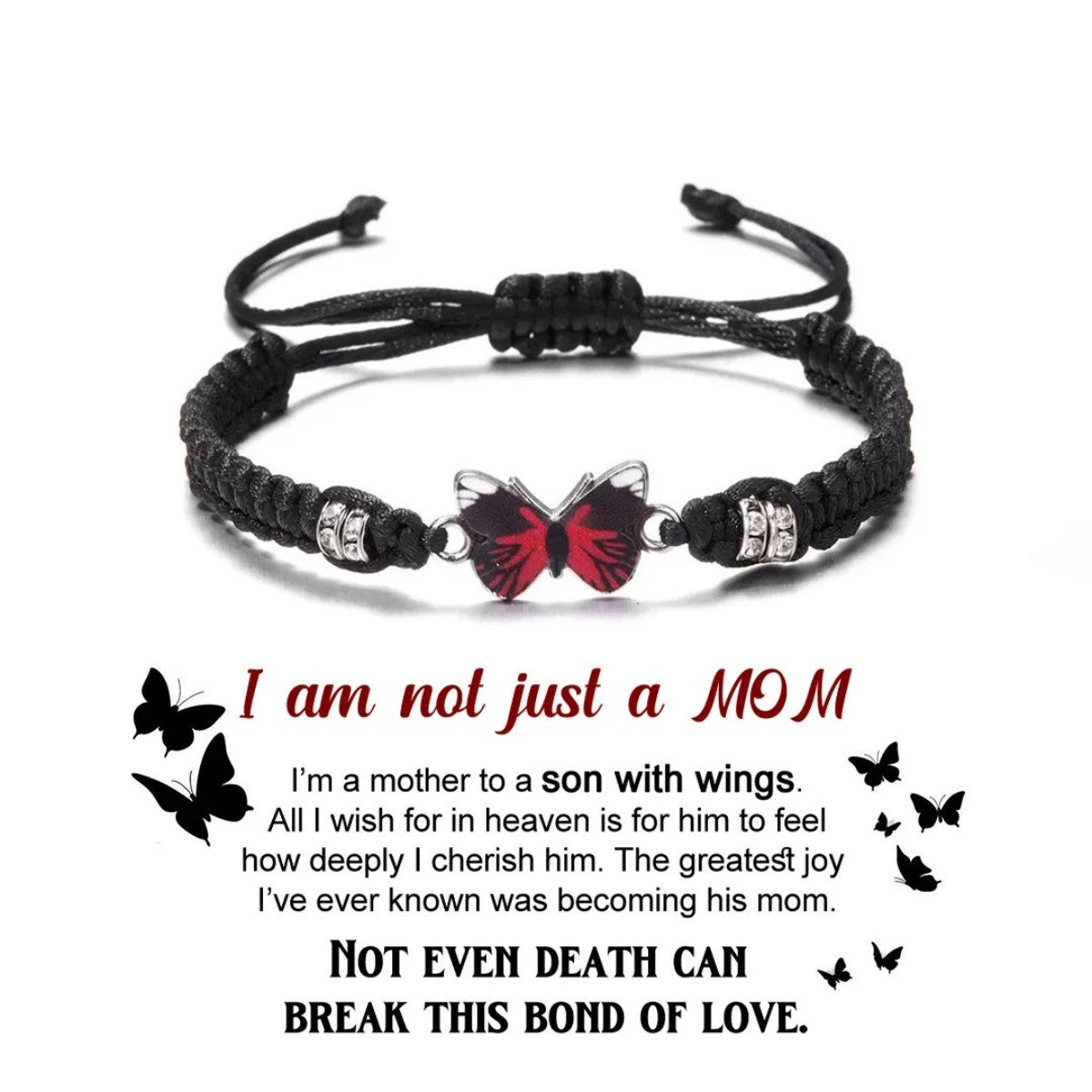 I am a mother to a son with wings-Butterfly Bracelet