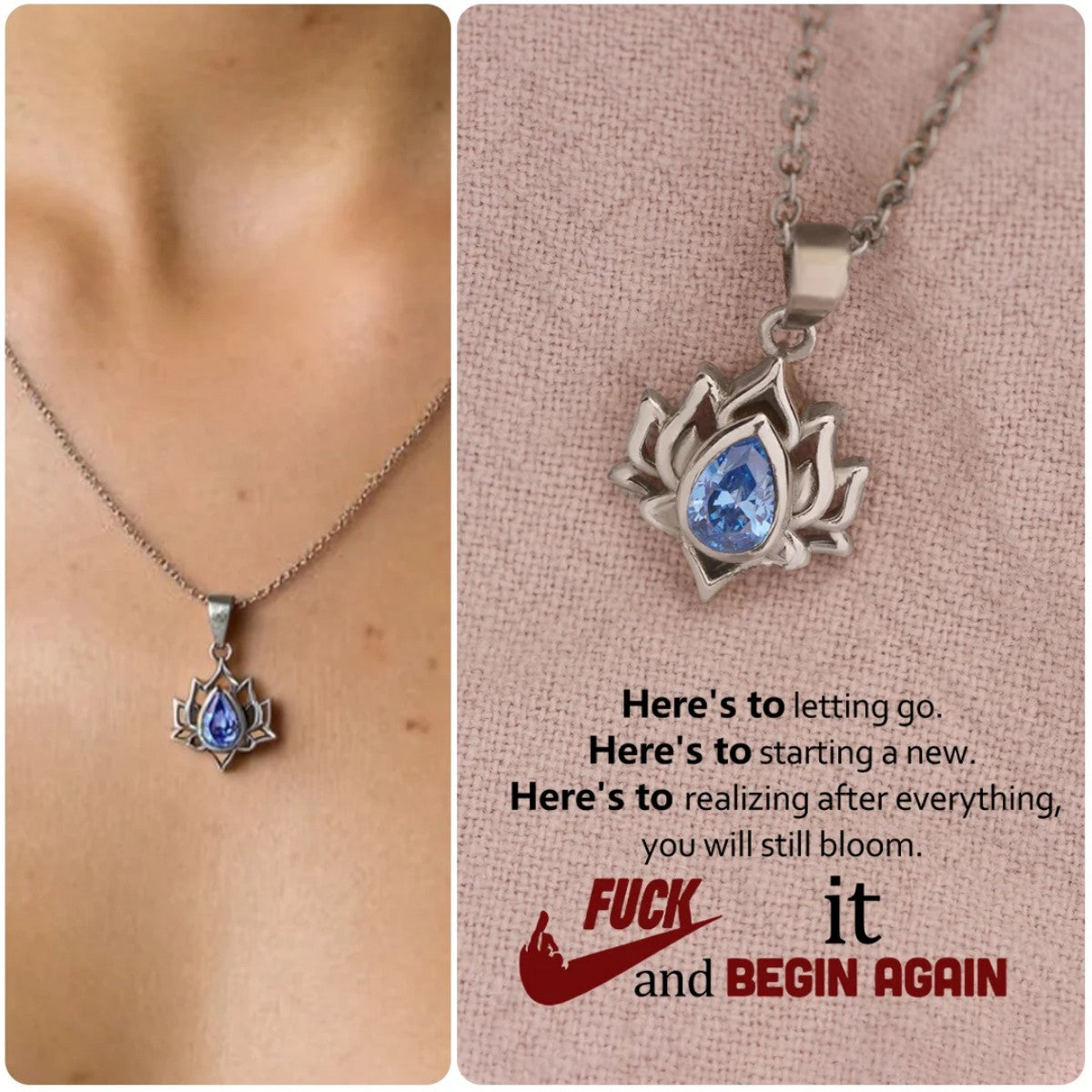 Crystal Lotus Necklace