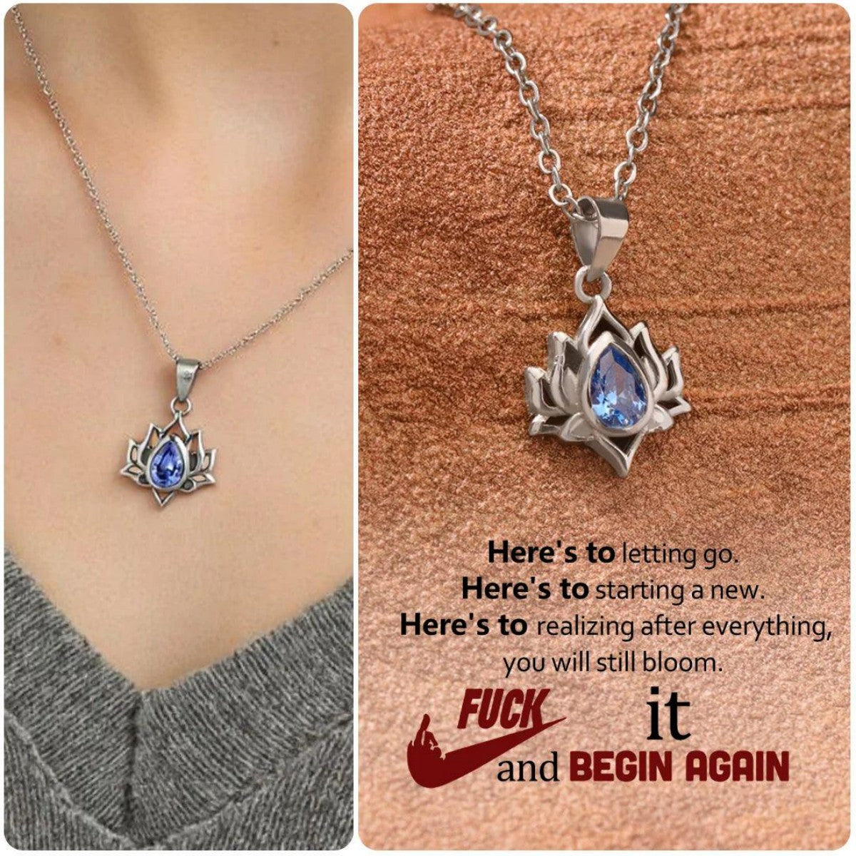 Crystal Lotus Necklace