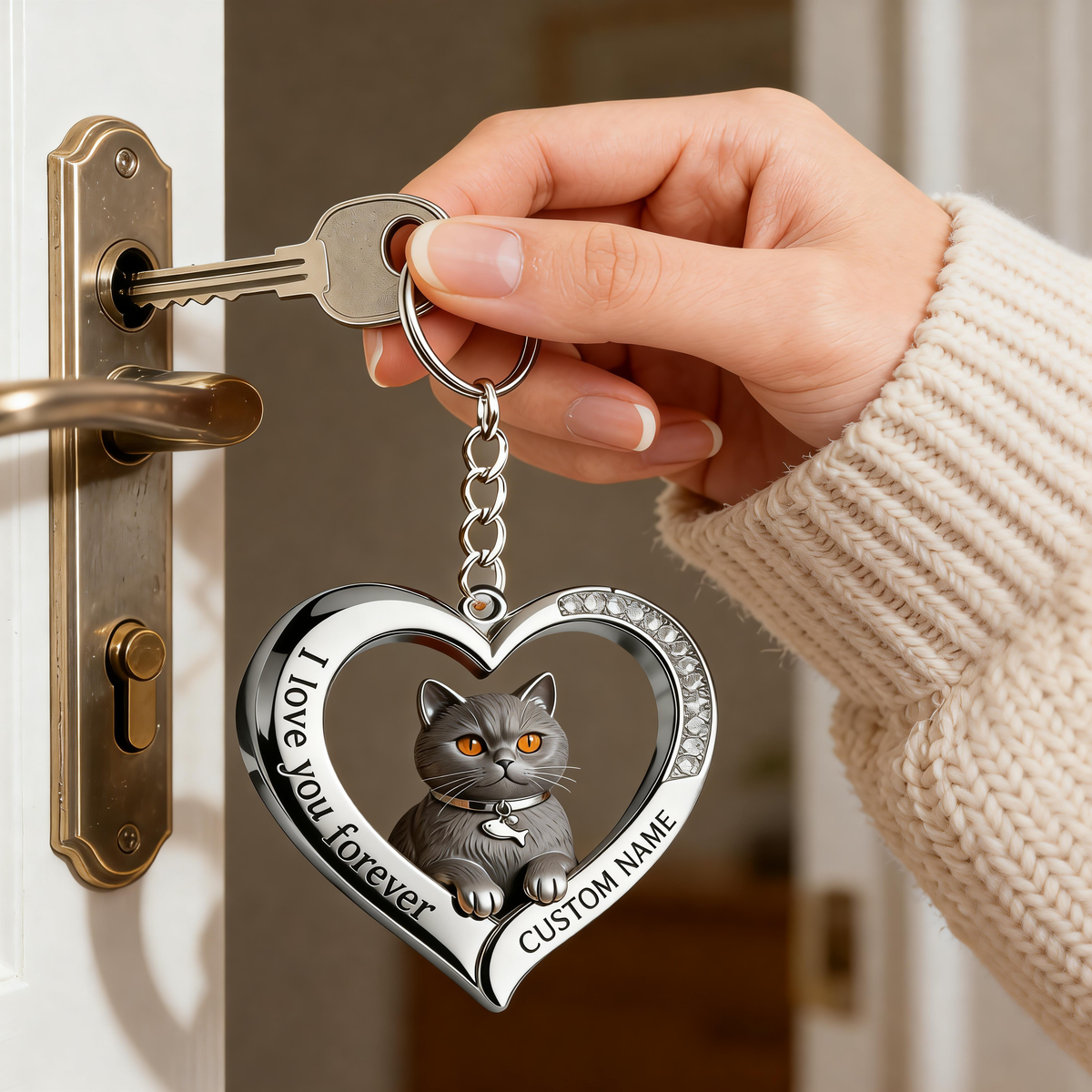 Photo Customizable - Personalized Pet-Shaped Keychain