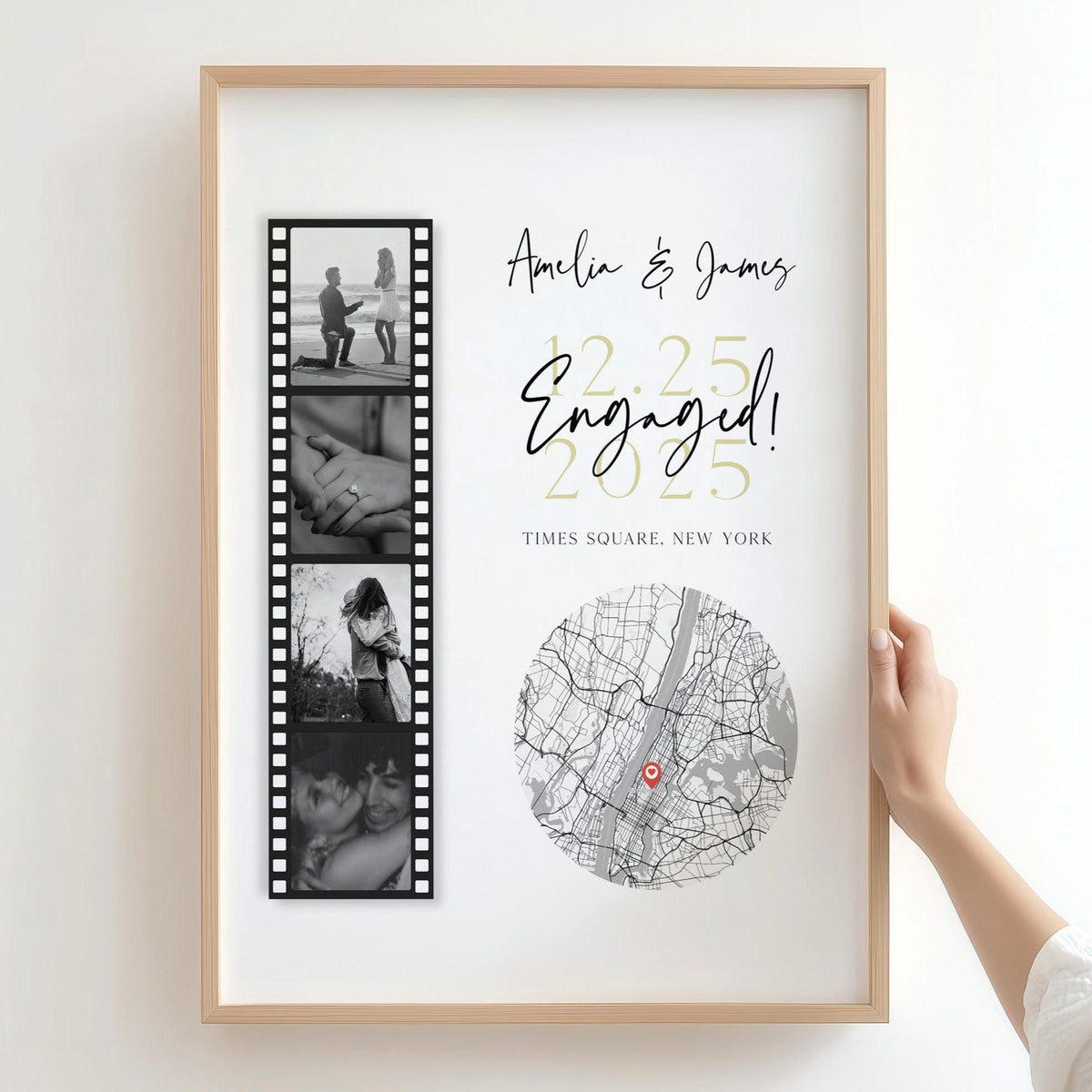 Personalised Couple Poster - Engagement Gift,Wedding Gift