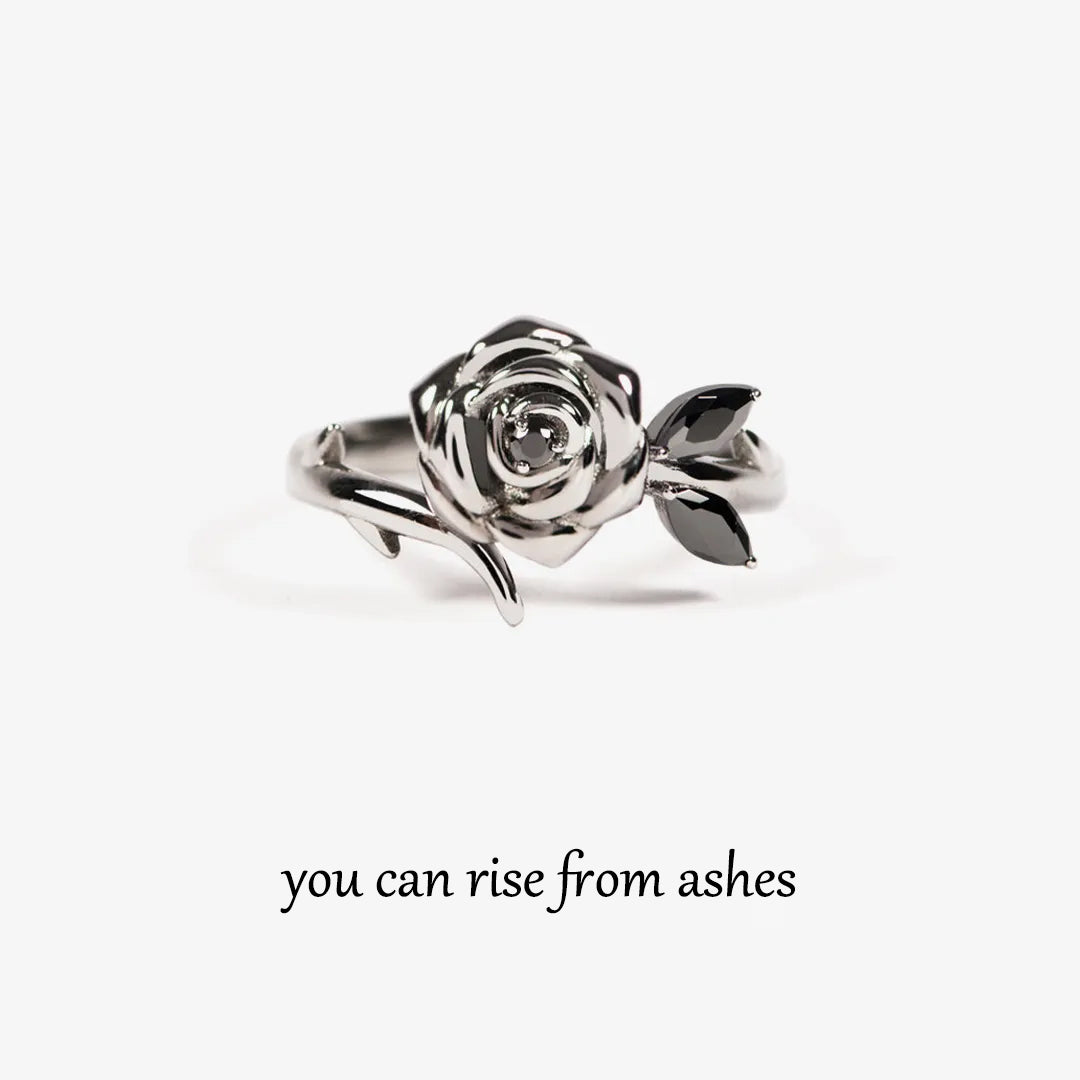 Rise from ashes Black Rose Ring