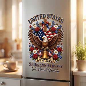 Personalized America 250th Anniversary Decal - Gifts For Mom, Dad, Brother, Sister, Kids - 1776 Energy Activated