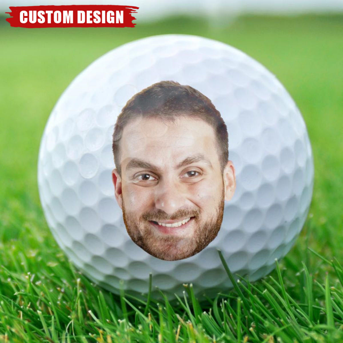 Custom Photo If Found Return To This Guy - Gift For Dad, Father, Grandpa, Golfer, Golf Lover - Personalized Golf Ball
