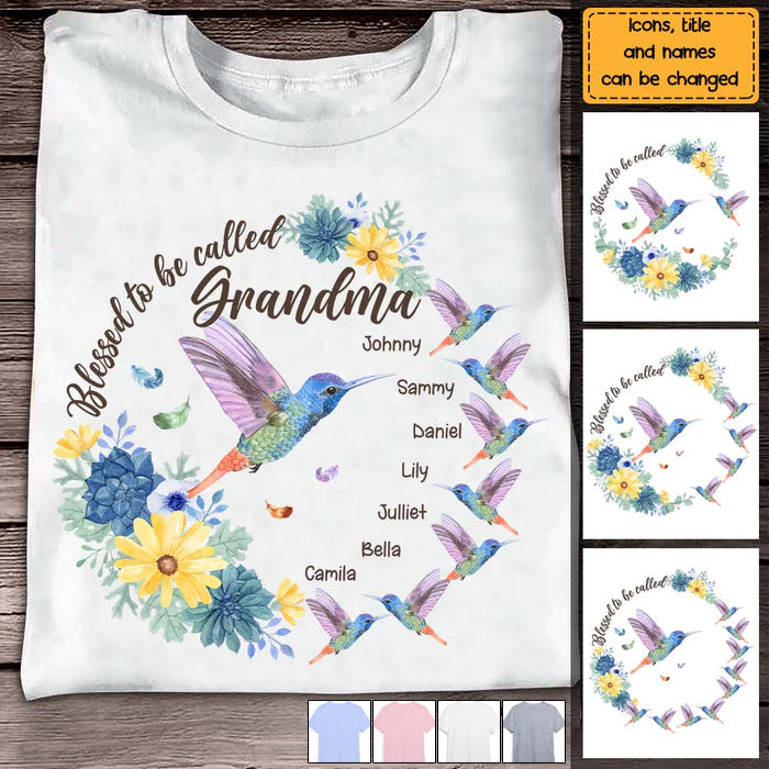 Blessed Grandma Hummingbird Shirt