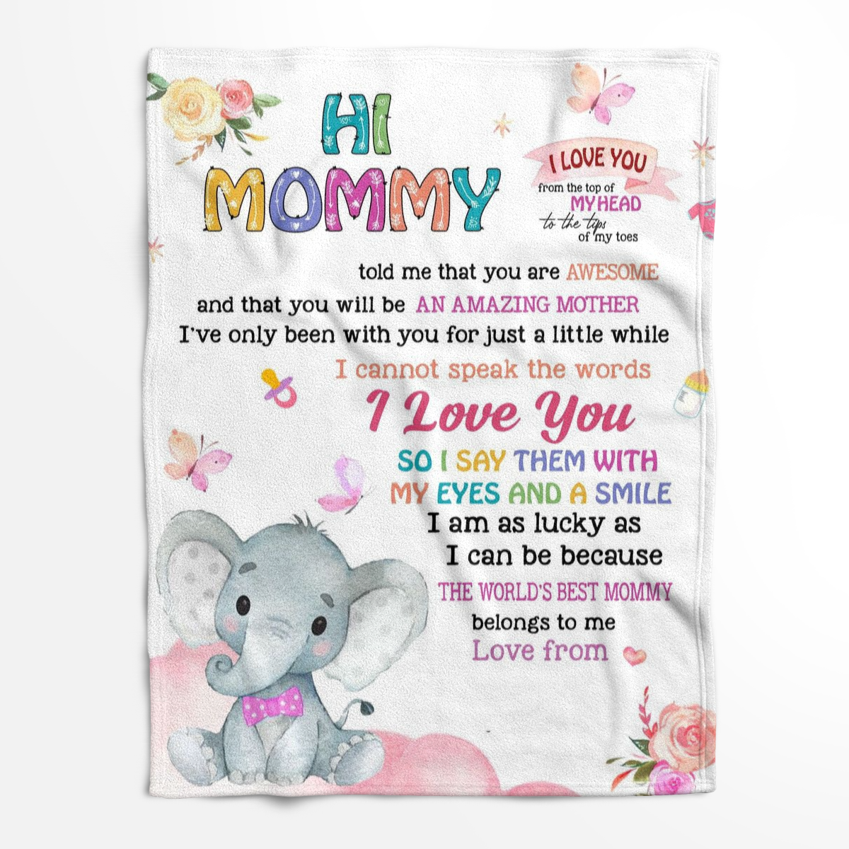 Hi Mommy Daddy Said That You Are Amazing - Happy Mother's Day - Personalized Blanket