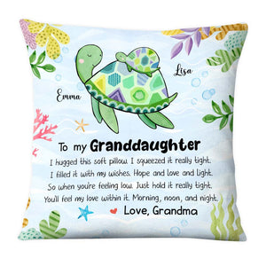 Gift For Granddaughter Turtle Hug This Personalized Pillow